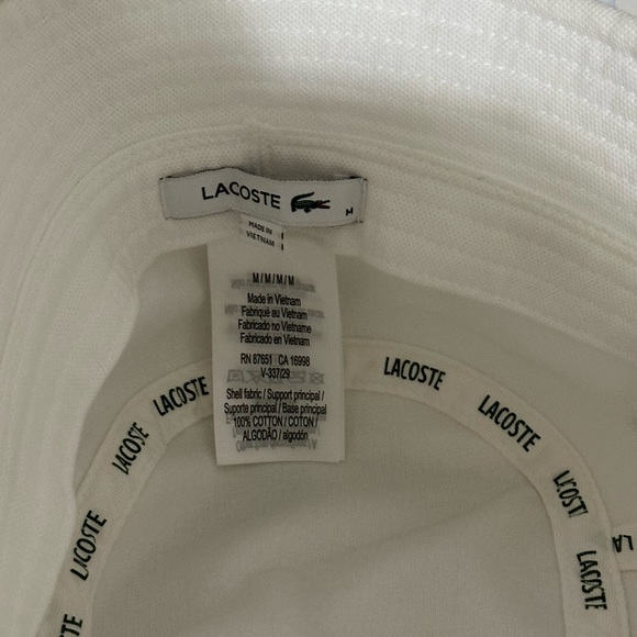 Lacoste Classic White Bucket Hat Medium - Picture 4 of 4